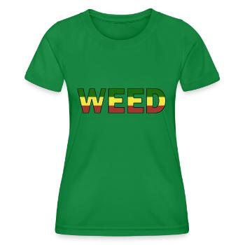 Marijuana Weed Cannabis - Women's Functional T-Shirt - kelly green - Front - AI Model Female 172 dark (172cm)