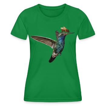 Colibri et Abeille - T-shirt sport Femme - vert - Devant - AI Model Female 172 dark (172cm)