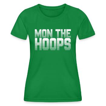 Mon The Hoops - Women's Functional T-Shirt - kelly green - Front - AI Model Female 172 dark (172cm)