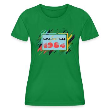 40. Geburtstag 1984 begrenzte Auflage - Frauen Funktions-T-Shirt - Kelly Green - Vorne - AI Model Female 172 dark (172cm)