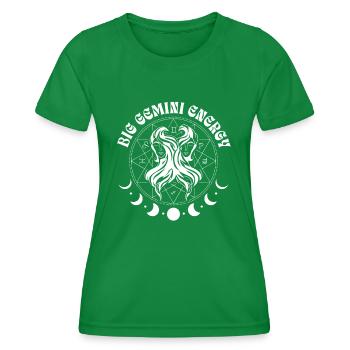 Grande Energie des Jumeaux - Signe Astrologique Zodiaque - T-shirt sport Femme - vert - Devant - AI Model Female 172 dark (172cm)