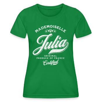 Mademoiselle Julia - T-shirt sport Femme - vert - Devant - AI Model Female 172 dark (172cm)
