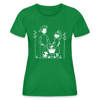 Family Happiness - This is Us in the countryside - Women's Functional T-Shirt - kelly green - Front - AI Model Female 172 dark (172cm)