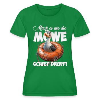 Freche Möwe #lovely toons - Frauen Funktions-T-Shirt - Kelly Green - Vorne - AI Model Female 172 dark (172cm)