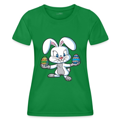 Easter Rabbit With Eggs - Women's Functional T-Shirt