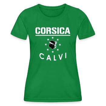 Korsika Calvi - Frauen Funktions-T-Shirt - Kelly Green - Vorne - AI Model Female 172 dark (172cm)
