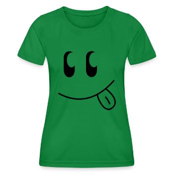 Méchant Smiley - T-shirt sport Femme - vert - Devant - AI Model Female 172 dark (172cm)