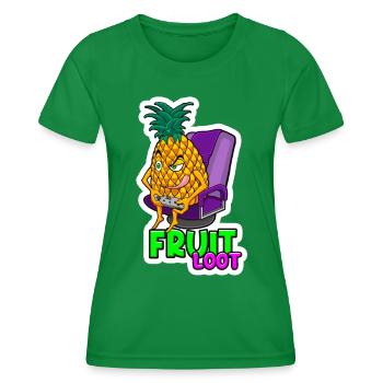 Butin de fruits de joueur d’ananas - T-shirt sport Femme - vert - Devant - AI Model Female 172 dark (172cm)