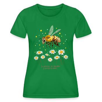 Ich schütze Bienen - Frauen Funktions-T-Shirt - Kelly Green - Vorne - AI Model Female 172 dark (172cm)