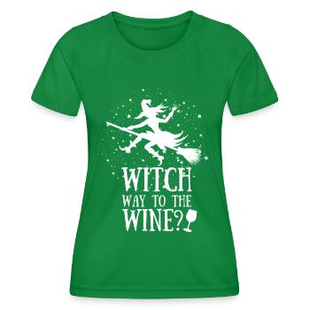 WITCH chemin vers le vin? (2) - T-shirt sport Femme - vert - Devant - AI Model Female 172 dark (172cm)