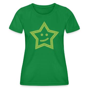 Étoile jaune amicale - T-shirt sport Femme - vert - Devant - AI Model Female 172 dark (172cm)