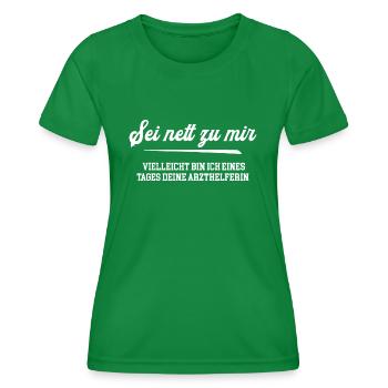 Arzthelferin MFA Medizinischen Fachangestellten - Frauen Funktions-T-Shirt - Kelly Green - Vorne - AI Model Female 172 dark (172cm)