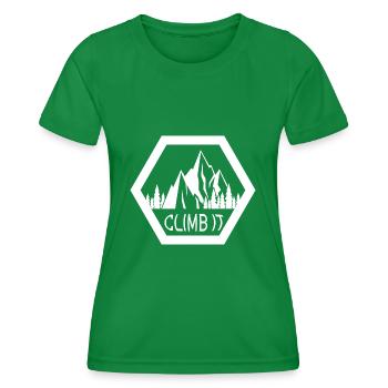 climbing - Frauen Funktions-T-Shirt - Kelly Green - Vorne - AI Model Female 172 dark (172cm)
