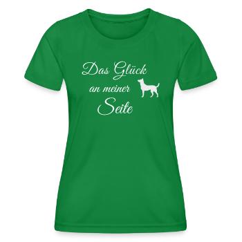 Das Glück an meiner Seite - Frauen Funktions-T-Shirt - Kelly Green - Vorne - AI Model Female 172 dark (172cm)