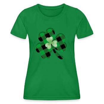 EIN GLÜCKSKLEE - Frauen Funktions-T-Shirt - Kelly Green - Vorne - AI Model Female 172 dark (172cm)
