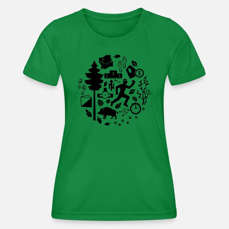 Orienteering [4] [orienteering] [V] - Women's Functional T-Shirt - kelly green