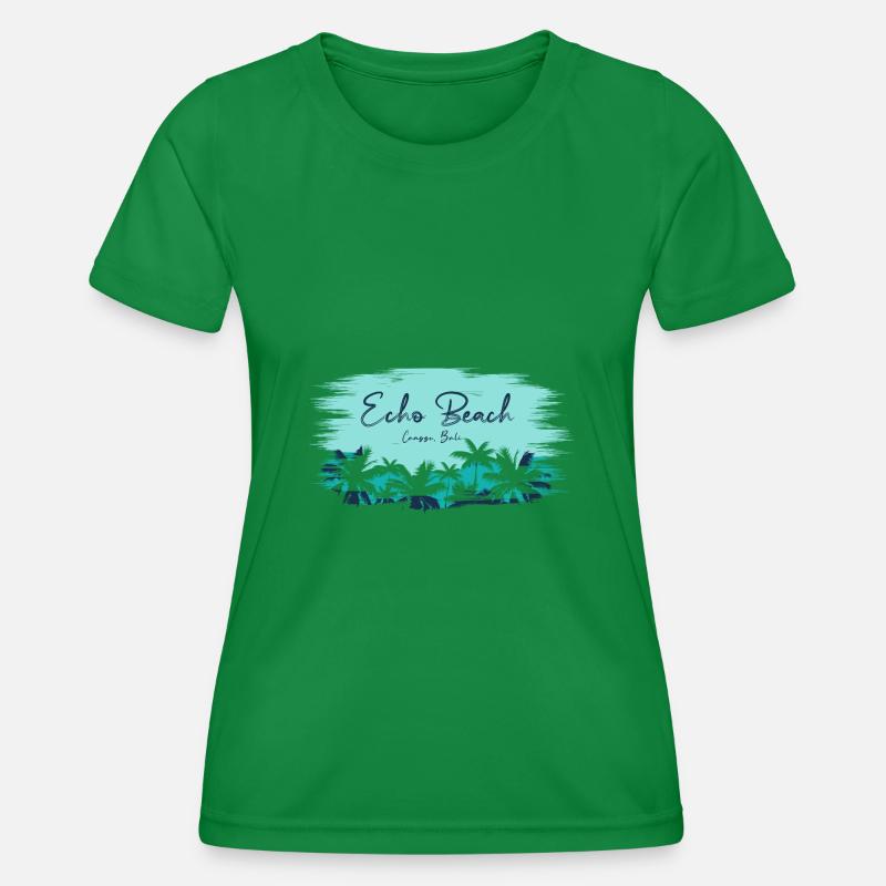Echo Beach Bali - Women's Functional T-Shirt - kelly green