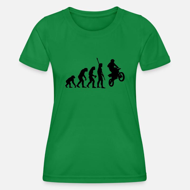 evolution_motorbike_stunt_a_1c - Women's Functional T-Shirt - kelly green