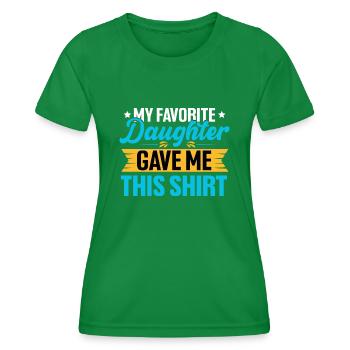 Papa Fille Père Fille Belle-fille - T-shirt sport Femme - vert - Devant - AI Model Female 172 dark (172cm)