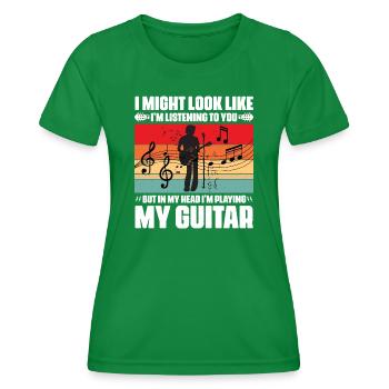 Guitariste Guitariste Guitariste Guitariste Musiciens Musique - T-shirt sport Femme - vert - Devant - AI Model Female 172 dark (172cm)