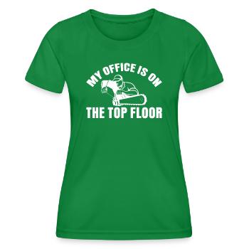 Holz Kettensäge Holzfäller Holzarbeiter Klettern - Frauen Funktions-T-Shirt - Kelly Green - Vorne - AI Model Female 172 dark (172cm)