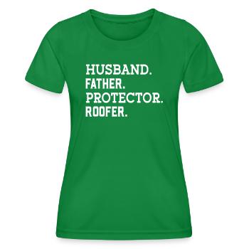 Papa Couvreur Père Toiture Artisanat Toiture Toiture - T-shirt sport Femme - vert - Devant - AI Model Female 172 dark (172cm)