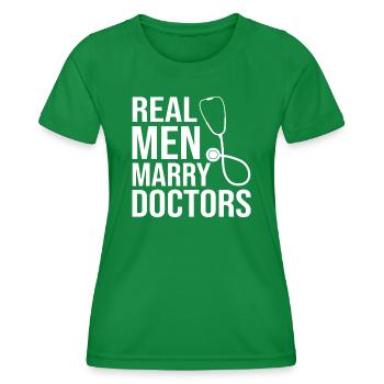 Ehefrau Mutter Doktor Promotion Akademiker Spaß - Frauen Funktions-T-Shirt - Kelly Green - Vorne - AI Model Female 172 dark (172cm)