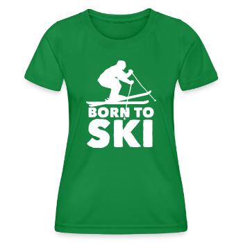 Skieurs Montagnes Descente Ski Sport Skis Ski Ski - T-shirt sport Femme - vert - Devant - AI Model Female 172 dark (172cm)