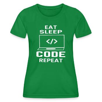 Softwareentwickler Programmierer Geschenk - Frauen Funktions-T-Shirt - Kelly Green - Vorne - AI Model Female 172 dark (172cm)