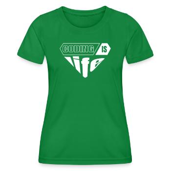 Cadeau de programmeur développeur de logiciels - T-shirt sport Femme - vert - Devant - AI Model Female 172 dark (172cm)