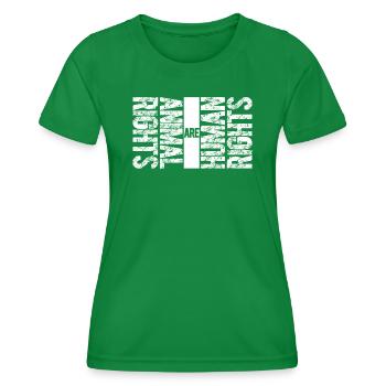 Tierschutz Naturschutz Respektiere Tierrechte - Frauen Funktions-T-Shirt - Kelly Green - Vorne - AI Model Female 172 dark (172cm)