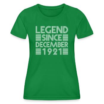 Legenden Geburtstag Dezember 1921 geboren Geschenk - Frauen Funktions-T-Shirt - Kelly Green - Vorne - AI Model Female 172 dark (172cm)