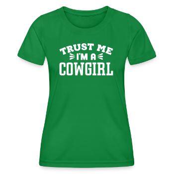 Cow-boy - T-shirt sport Femme - vert - Devant - AI Model Female 172 dark (172cm)