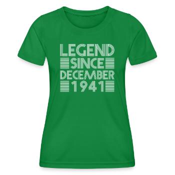 Legenden Geburtstag Dezember 1941 geboren Geschenk - Frauen Funktions-T-Shirt - Kelly Green - Vorne - AI Model Female 172 dark (172cm)