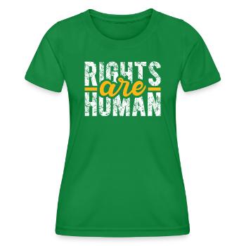 Human Rights Politics Freedom Demonstrating - Women's Functional T-Shirt - kelly green - Front - AI Model Female 172 dark (172cm)