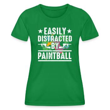 Paintball Cadeau Paintballer Paintball Player - T-shirt sport Femme - vert - Devant - AI Model Female 172 dark (172cm)