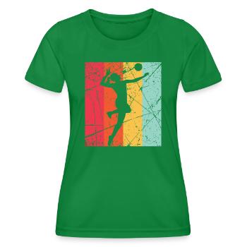 Volleyball Volley Aufschlag Volleyballspieler - Frauen Funktions-T-Shirt - Kelly Green - Vorne - AI Model Female 172 dark (172cm)