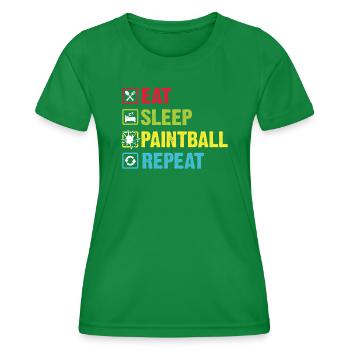 Paintball Cadeau Paintballer Paintball Player - T-shirt sport Femme - vert - Devant - AI Model Female 172 dark (172cm)