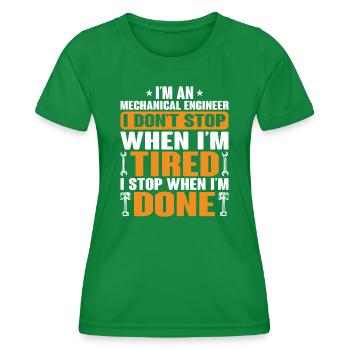 Mechanical Engineer Mechanical Engineer Profession - Women's Functional T-Shirt - kelly green - Front - AI Model Female 172 dark (172cm)