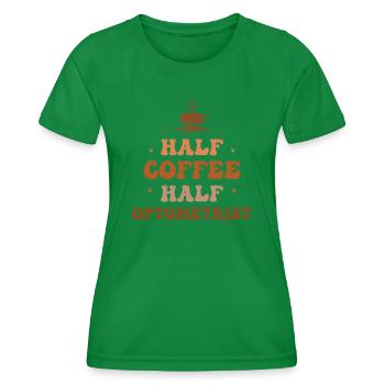 Opticien Optométriste Opticien Ophtalmologiste Café - T-shirt sport Femme - vert - Devant - AI Model Female 172 dark (172cm)