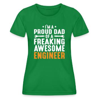 Ingénieur Cerveau Génie mécanique Génie électrique Fils - T-shirt sport Femme - vert - Devant - AI Model Female 172 dark (172cm)