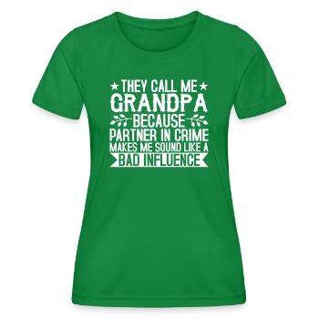 Opa der schlechte Einfluss - Frauen Funktions-T-Shirt - Kelly Green - Vorne - AI Model Female 172 dark (172cm)