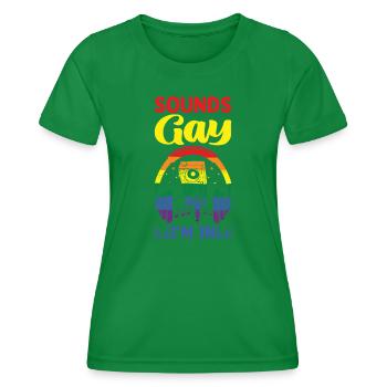 gay music gay lesbian gay lesbian gift - Women's Functional T-Shirt - kelly green - Front - AI Model Female 172 dark (172cm)