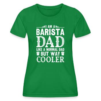 Barman Barman Barista Cadeau Papa Papa - T-shirt sport Femme - vert - Devant - AI Model Female 172 dark (172cm)