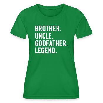Parrain Filleul Cadeau Parrain Parrain Oncle - T-shirt sport Femme - vert - Devant - AI Model Female 172 dark (172cm)