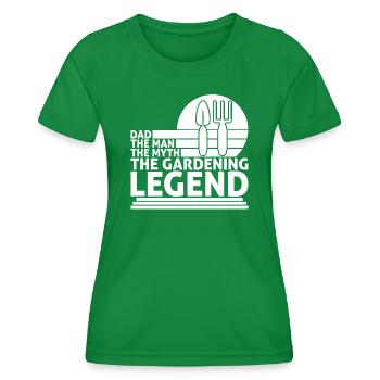 Jardinier Papa Papa Jardinage Horticulture Cadeau - T-shirt sport Femme - vert - Devant - AI Model Female 172 dark (172cm)