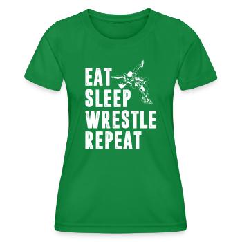 Lutte Lutte Cadeau de lutteur lutteur - T-shirt sport Femme - vert - Devant - AI Model Female 172 dark (172cm)