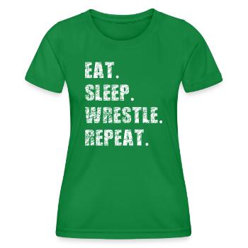 Lutte Lutte Cadeau de lutteur lutteur - T-shirt sport Femme - vert - Devant - AI Model Female 172 dark (172cm)