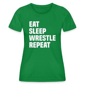 Lutte Lutte Cadeau de lutteur lutteur - T-shirt sport Femme - vert - Devant - AI Model Female 172 dark (172cm)