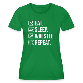 Lutte Lutte Cadeau de lutteur lutteur - T-shirt sport Femme - vert - Devant - AI Model Female 172 dark (172cm)
